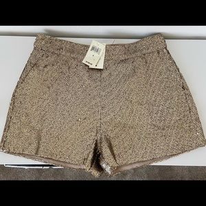 Lucky Brand golden sequins shorts